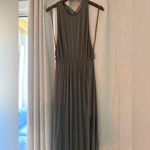 Love Riche Charcoal Backless Dress